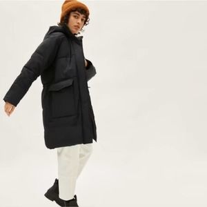 NWT Everlane ReNew Long Puffer Coat Black